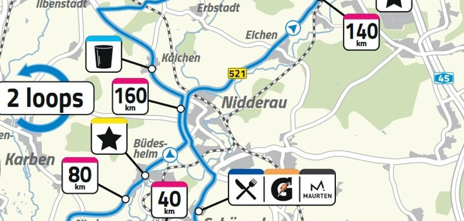 Route für den IRONMAN