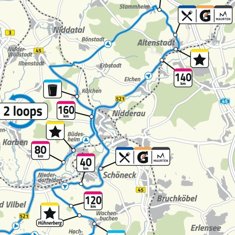 Route für den IRONMAN