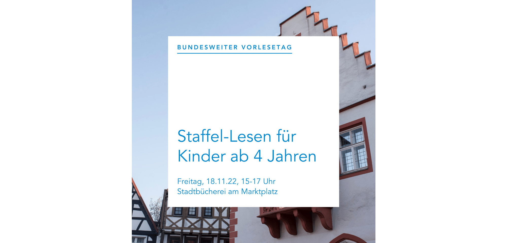 Vorlesetag in der Stadtbücherei Nidderau Sharepic