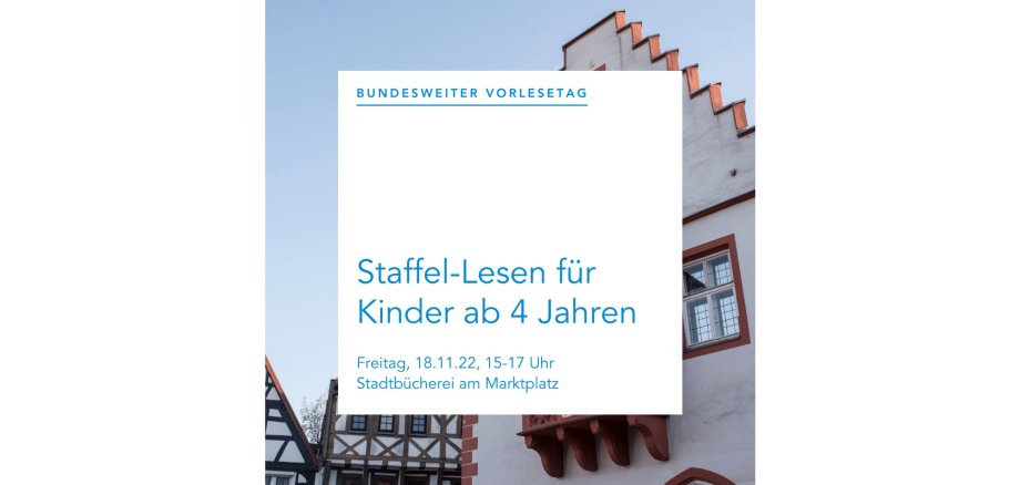 Vorlesetag in der Stadtbücherei Nidderau Sharepic