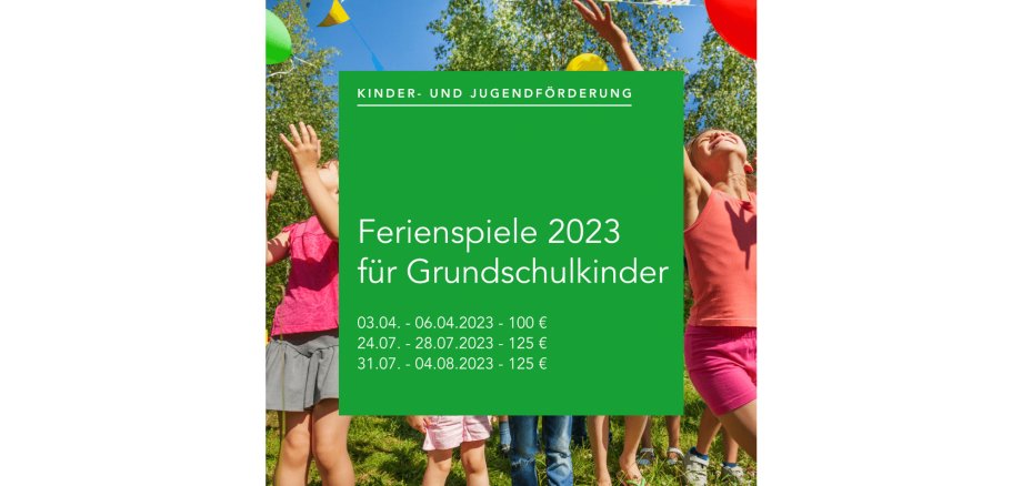 Sharepic Ferienangebote der Kinder- und Jugendförderung 2023
