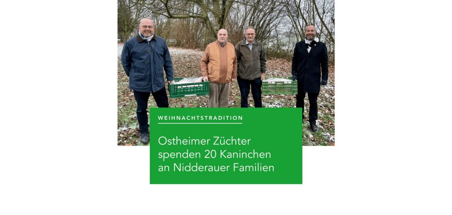 Sharepic: Ostheimer Kaninchenzüchter spenden Festtagsbraten