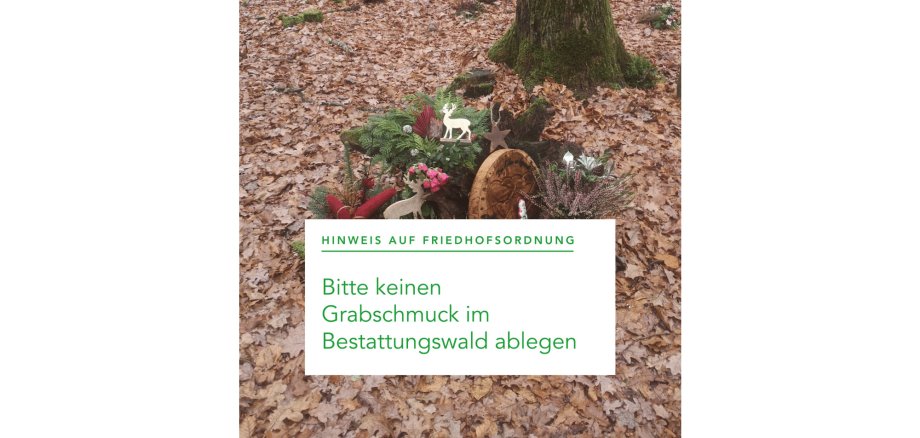 Grabschmuck auf Waldboden