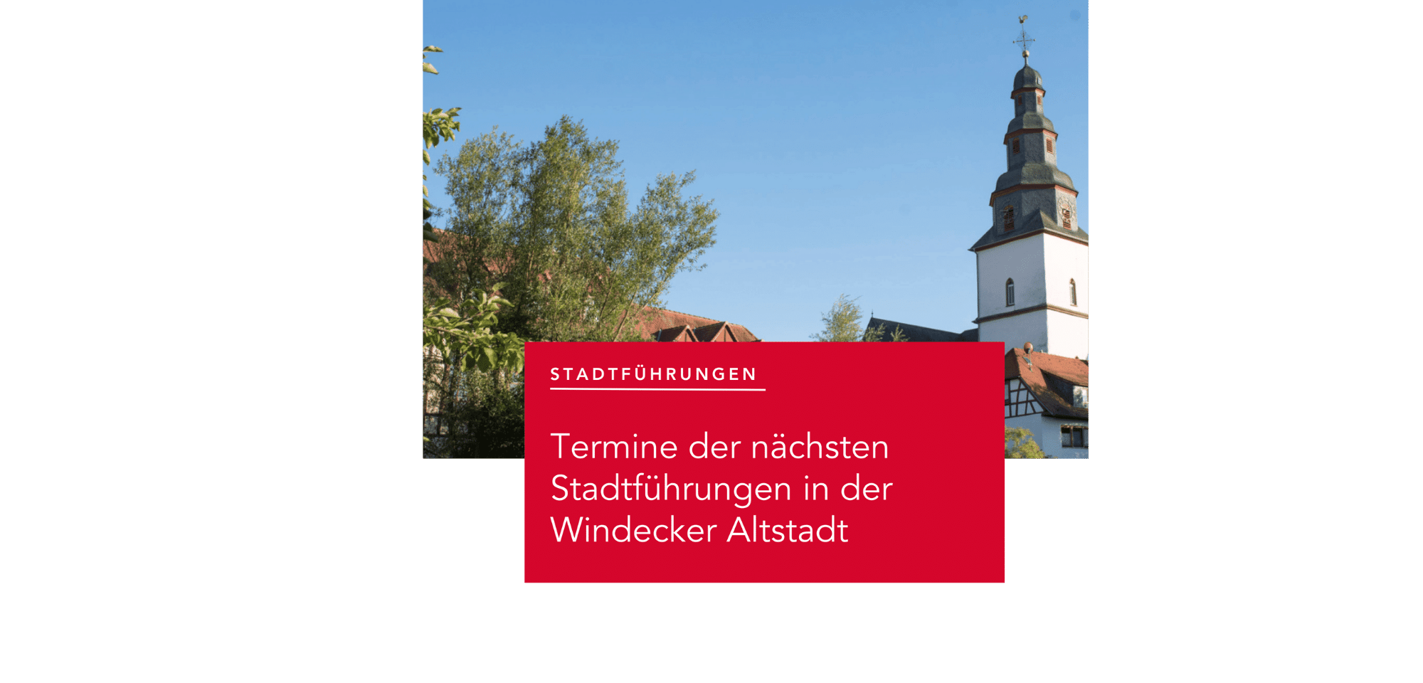 Windecker Altstadt mit Kirchturm