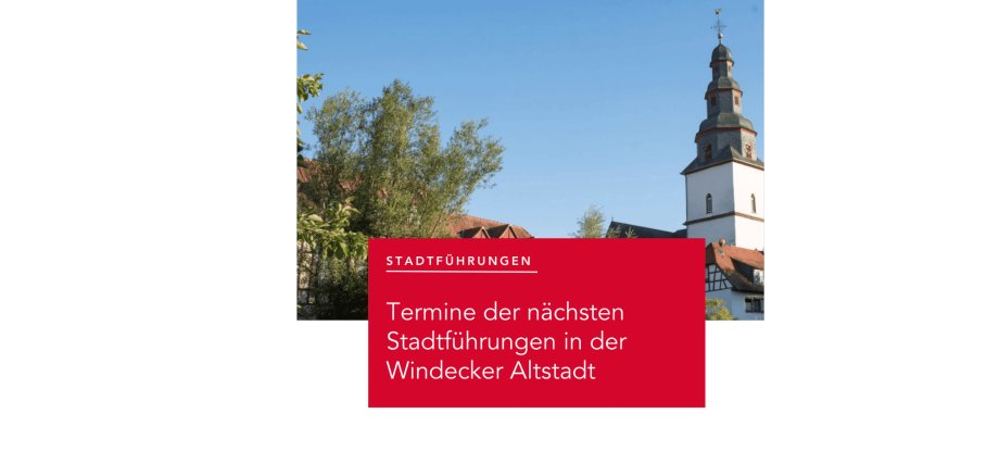 Windecker Altstadt mit Kirchturm