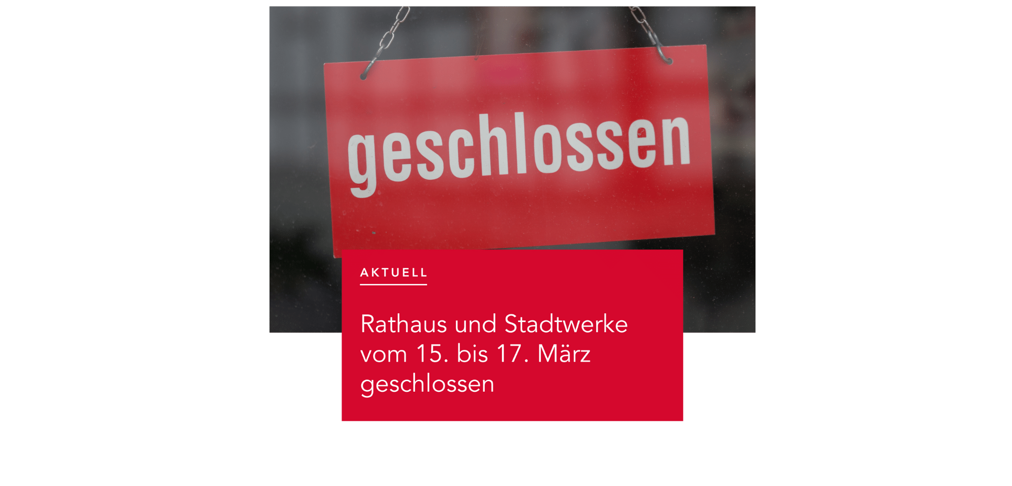 Schild geschlossen