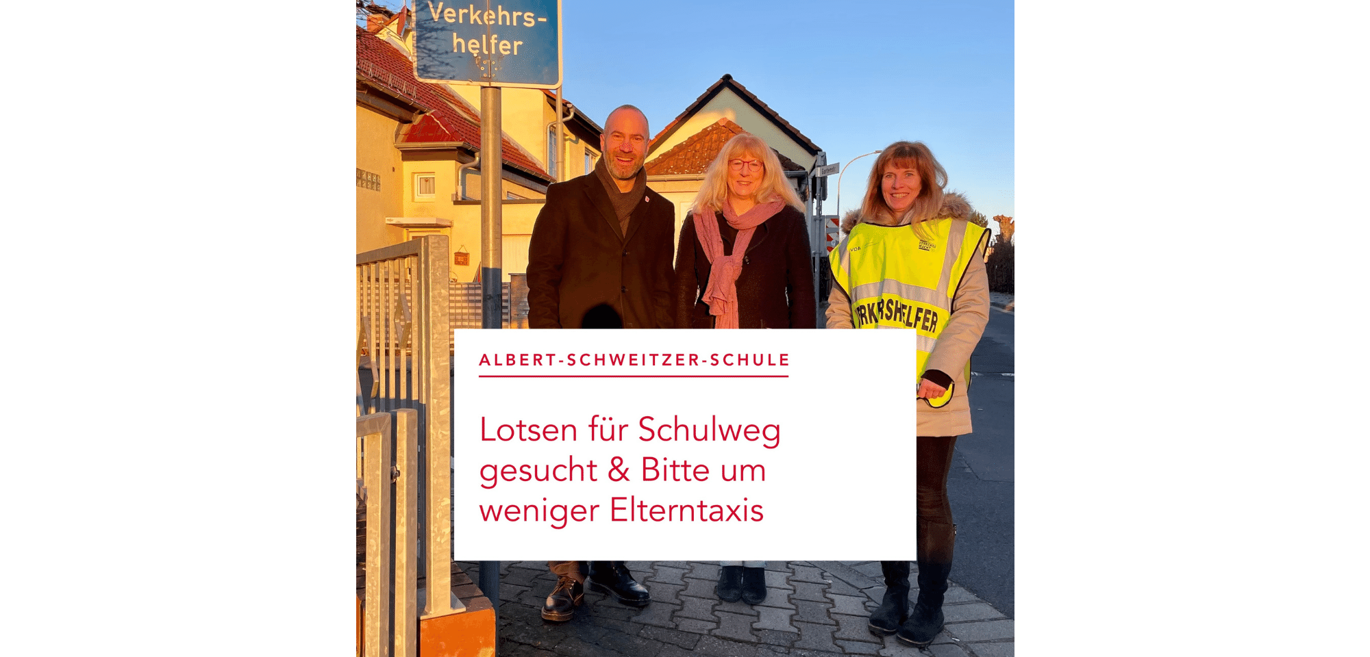 Bürgermeister Bär und Schülerlotsen