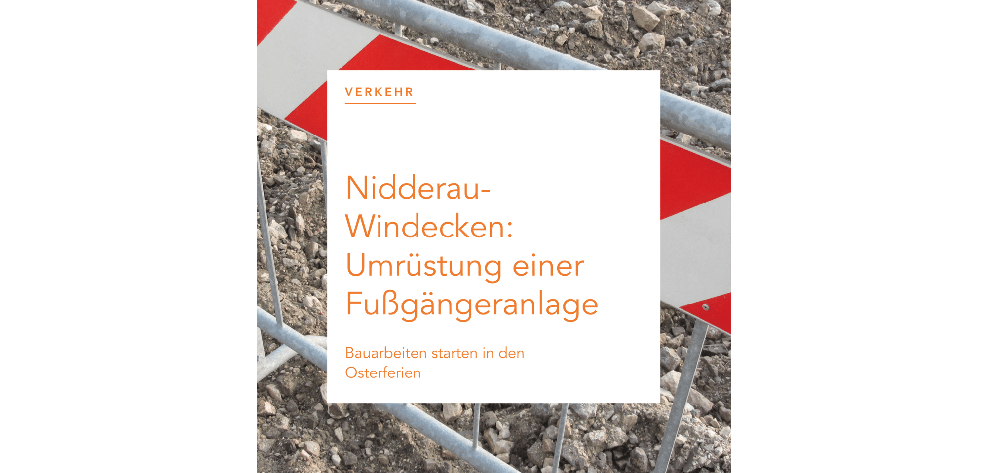 Baustellenabsperrung