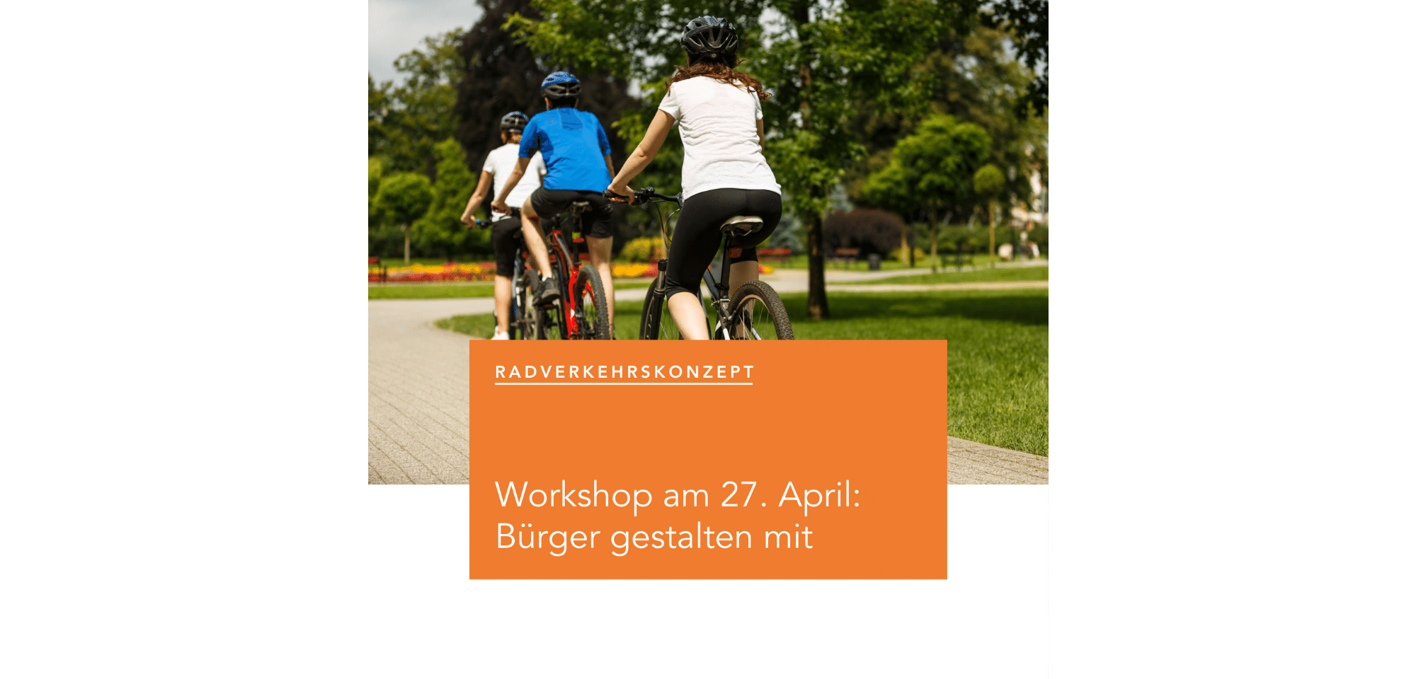 Radfahrer von hinten