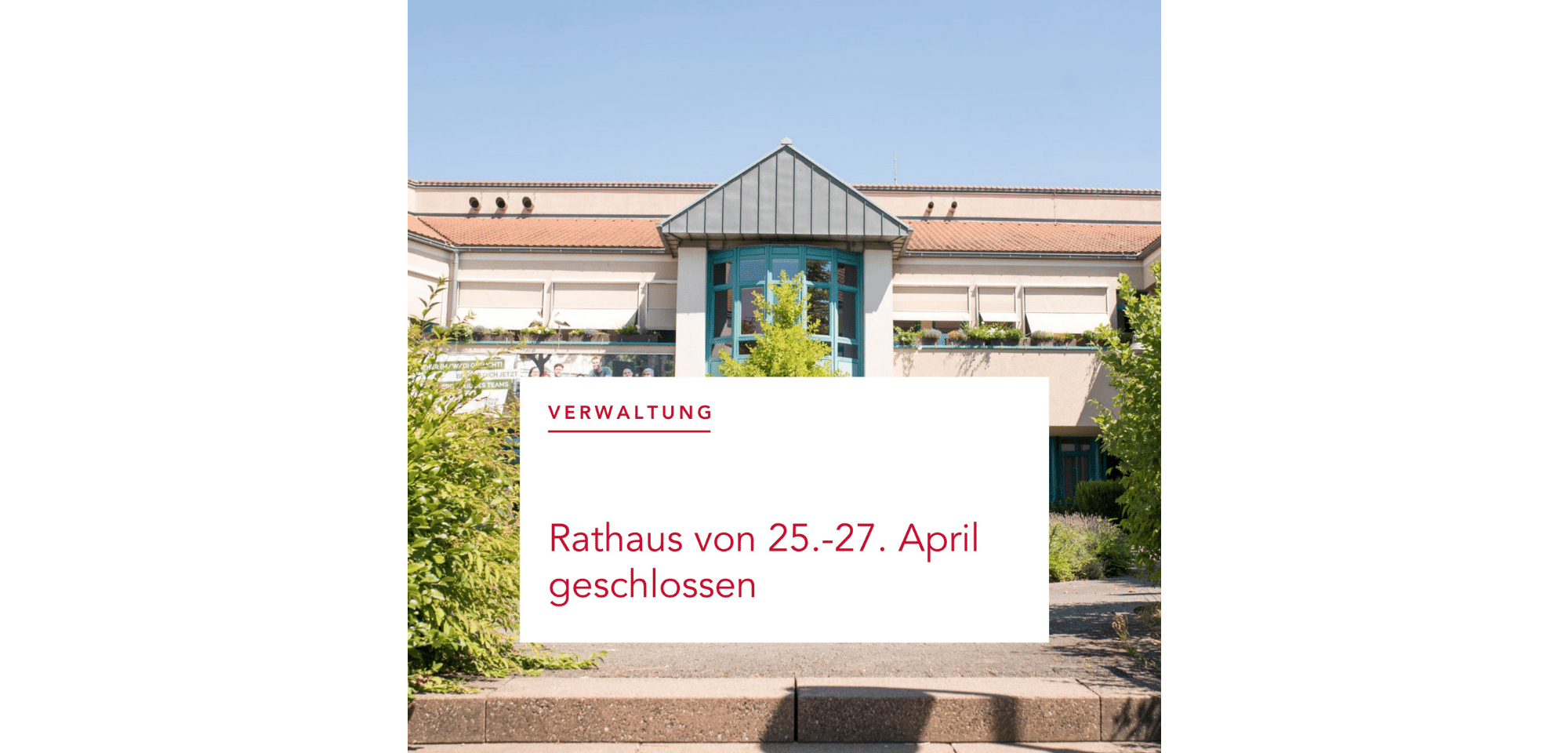 Rathausansicht von vorne