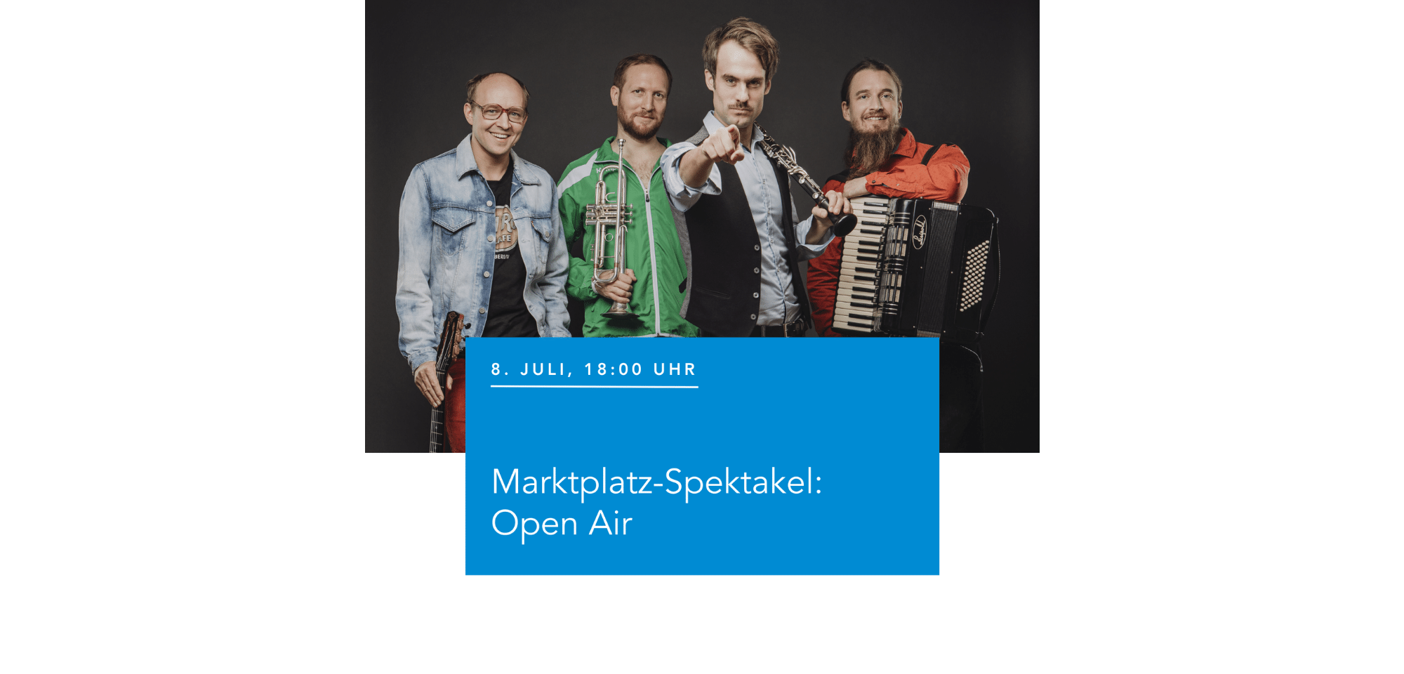 Musiker mit Instrumenten