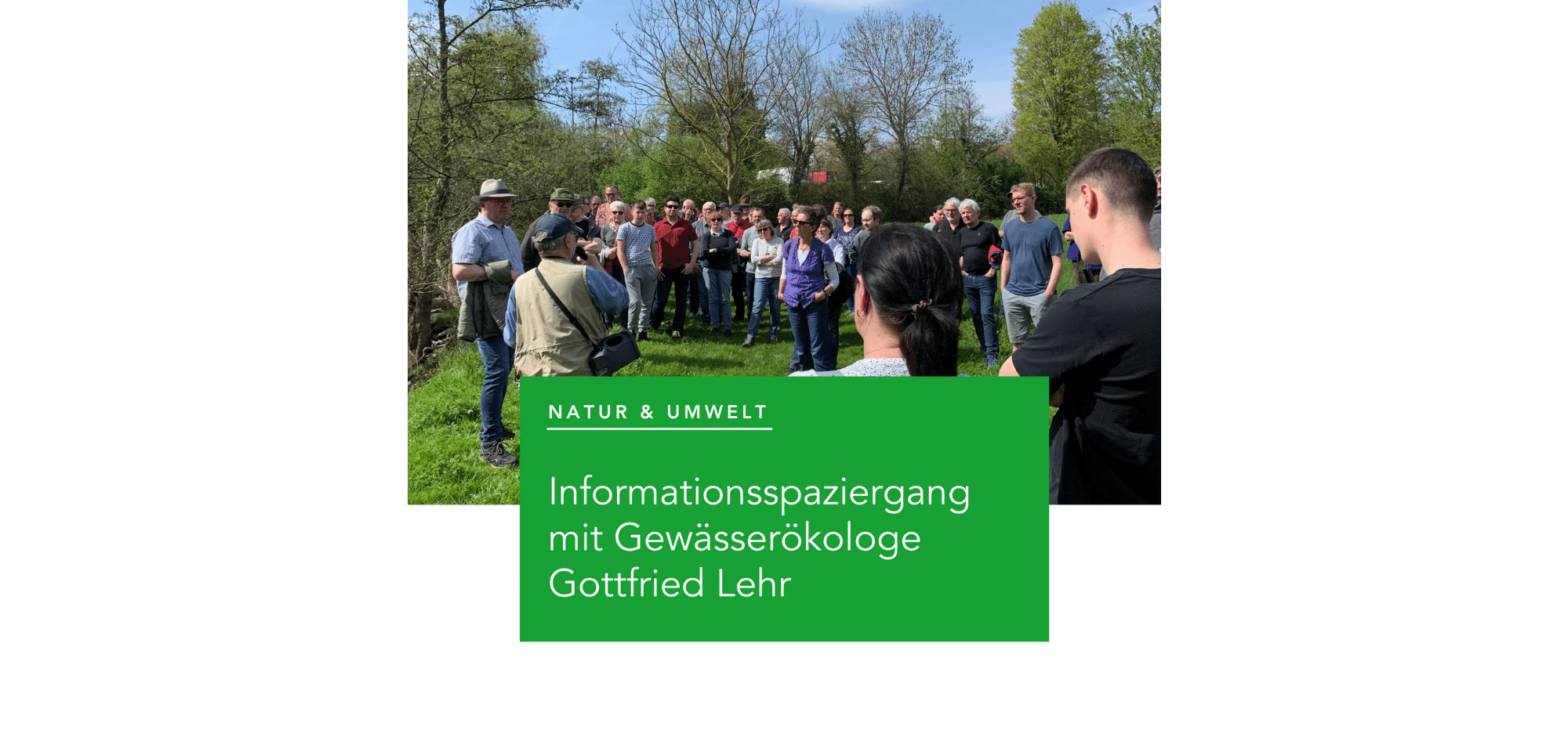 Menschenansammlung in der Aue