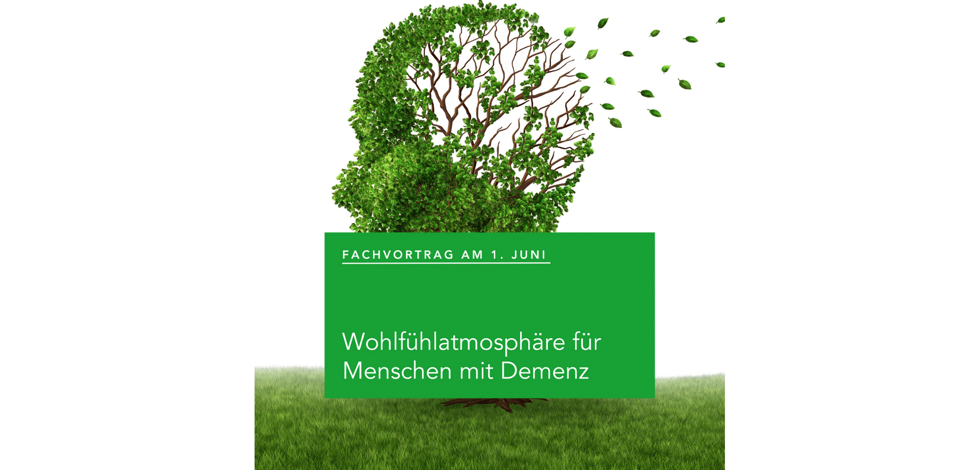Baum, von dem Blätter wegfliegen