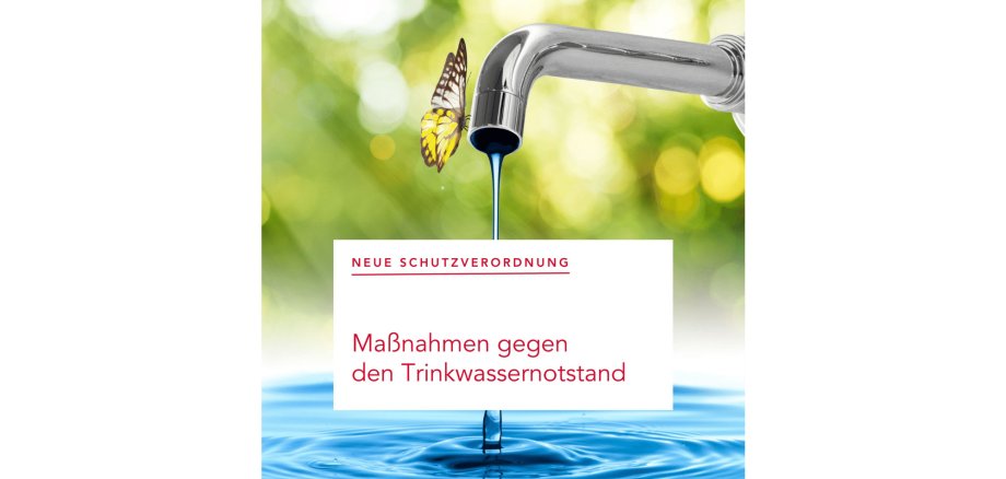 Wasserhahn und Schmetterling