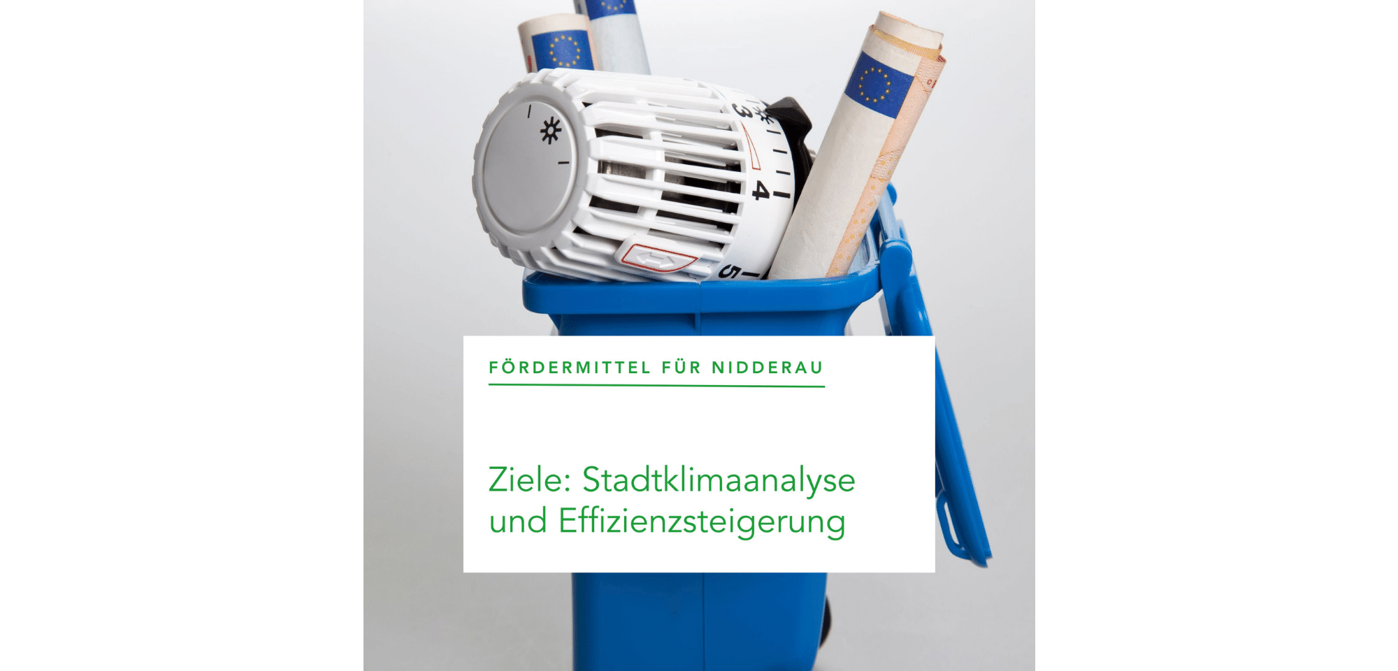 Fördermittel für Nidderau: Ziele: Stadtklimaanalyse und Effizienzsteigerung