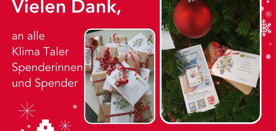 Mehrere Weihnachtspäckchen eingepackt