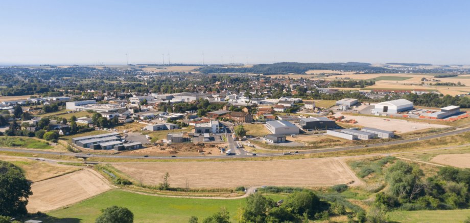 Luftbildaufnahme Gewerbegebiet