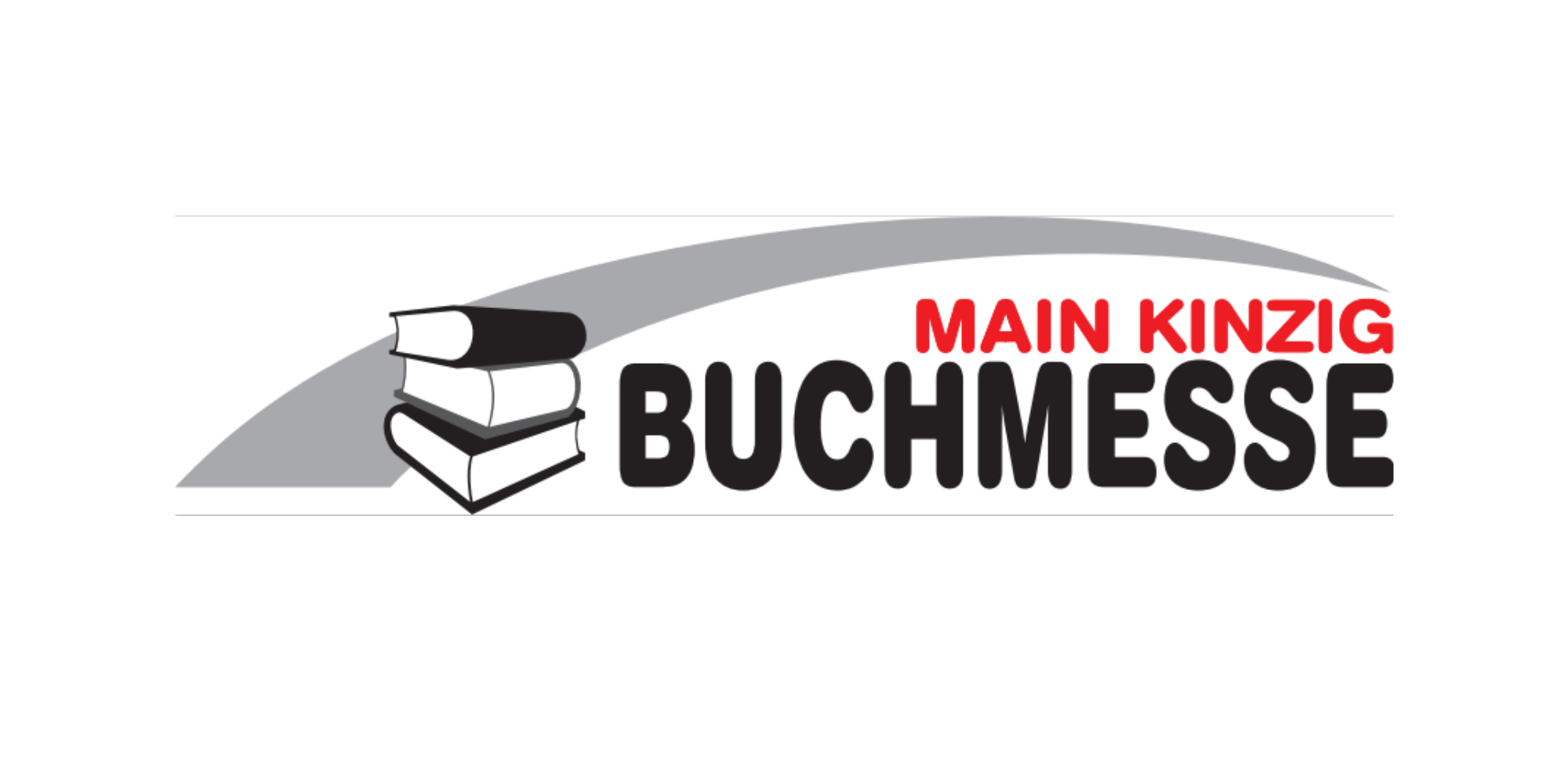 Logo mit einem Bücherstapel und der Aufschrift Main-Kinzig Buchmesse