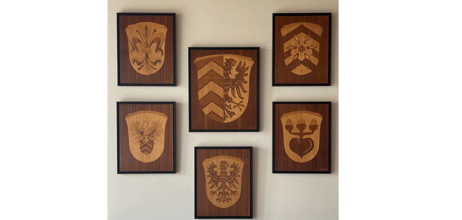 Kopie von Kopie von Foto für Pressemitteilungen (24 × 12 cm) - 1 Holzvertäfelte Wappen