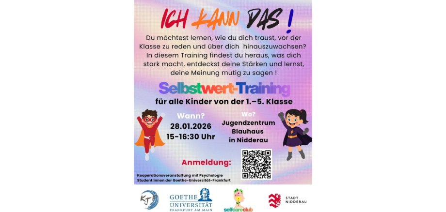 Flyer zum Angebot Selbstvertrauen stärken für Kinder.