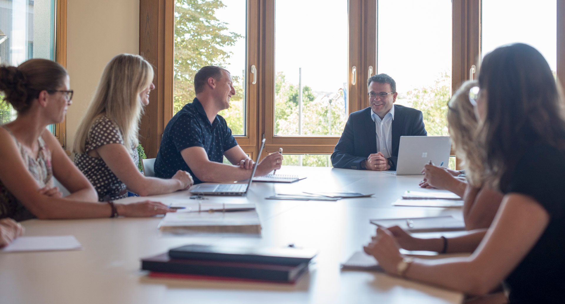 Konferenz im Magistratszimmer des Rathauses