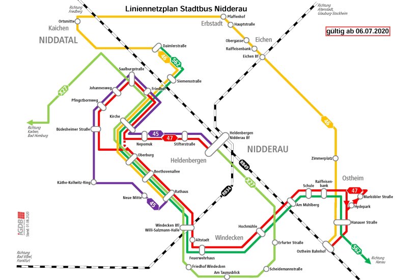Liniennetzplan Stadtbus Nidderau