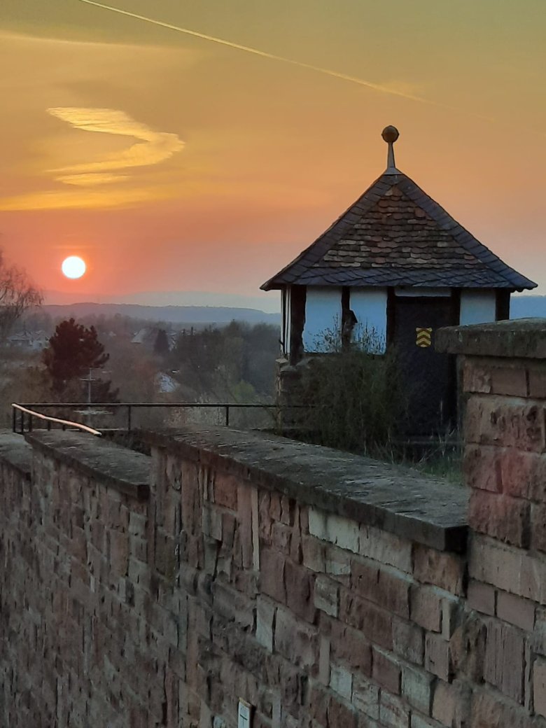 Windecker Hexenturm im Sonnenuntergang