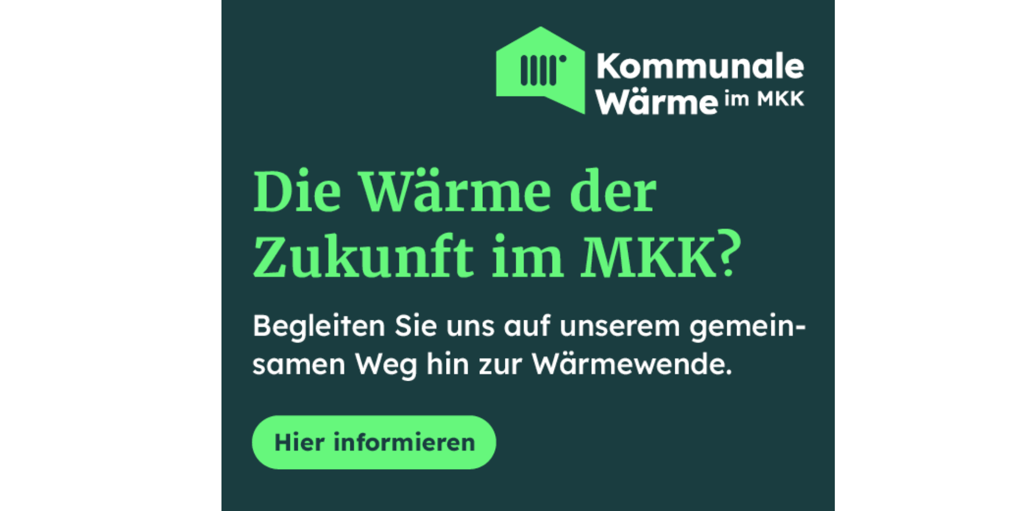 Flyer Kommunale Wärme im MKK