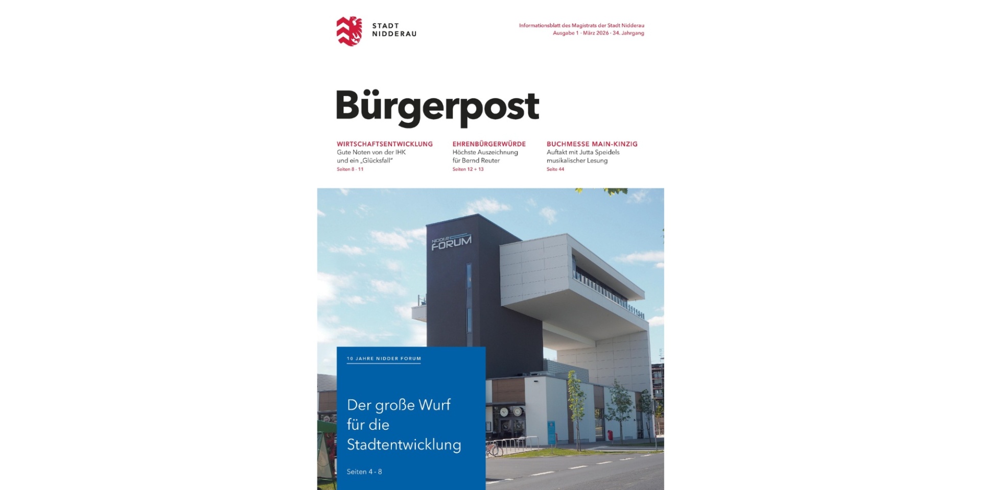 Deckblatt der neuen Ausgabe 1-2026 der Bürgerpost