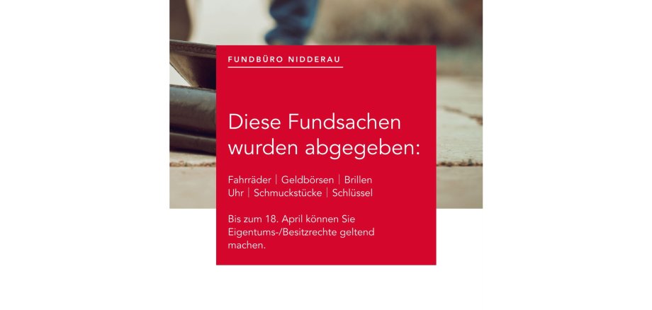 Fundsachen Infokasten zur Abholung