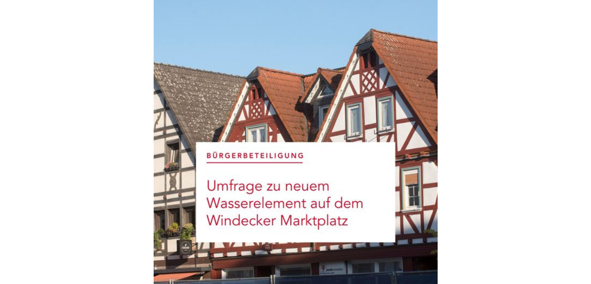 Sharepic zur Umfrage Marktplatz Windecken