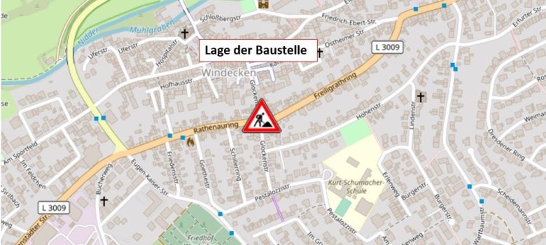 Betroffene Straßen der Bauarbeiten